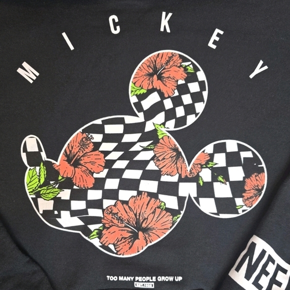 Disney+Neff Mickey Black Pullover Hoodie Size S - Picture 2 of 6